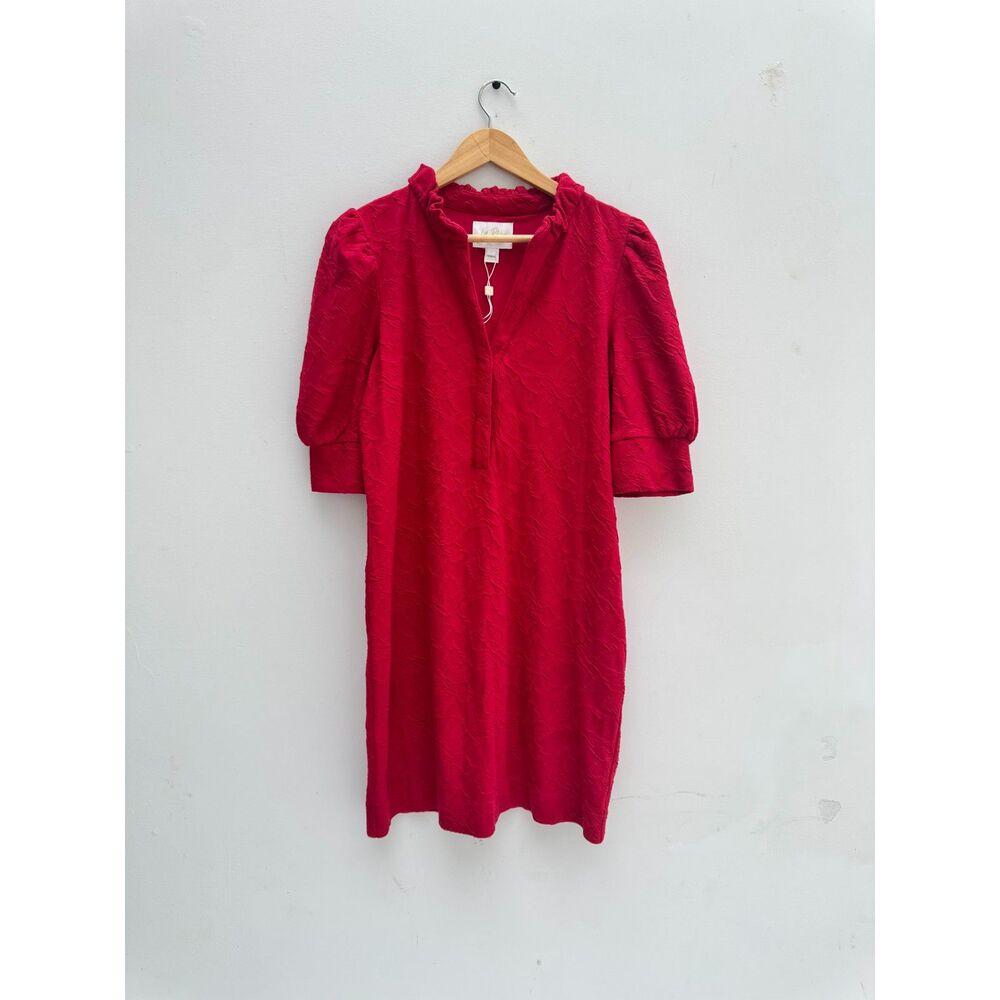 NWT Lilly Pulitzer Elsey Elbow Sleeve Dress Red Size L